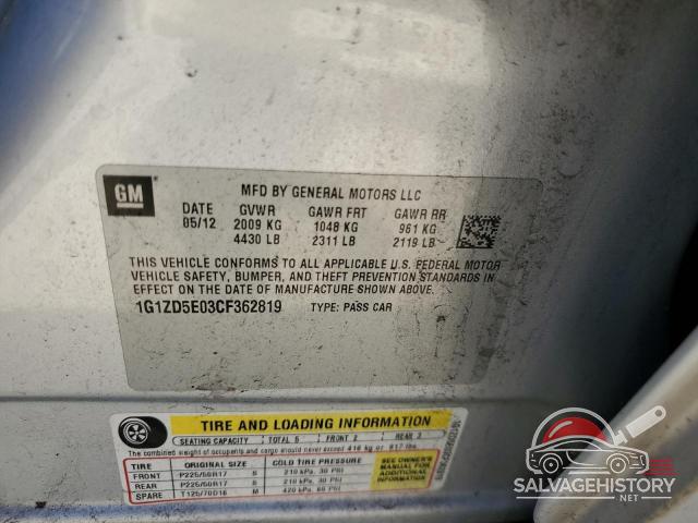 1G1ZD5E03CF362819 2012 CHEVROLET MALIBU photo no. 12