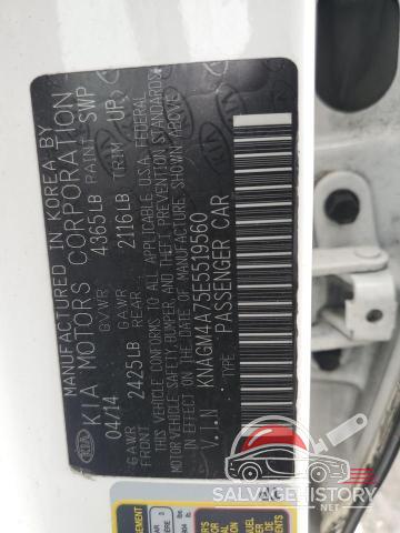 KNAGM4A75E5519560 2014 KIA OPTIMA photo no. 12