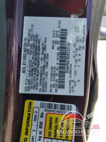 3FA6P0G78DR232138 2013 FORD FUSION photo no. 12