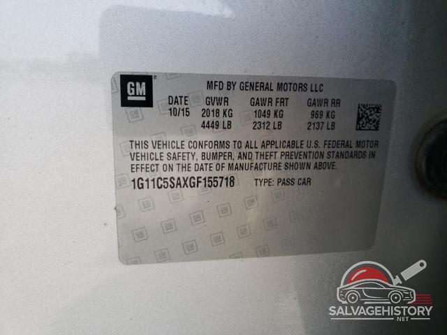 1G11C5SAXGF155718 2016 CHEVROLET MALIBU photo no. 12