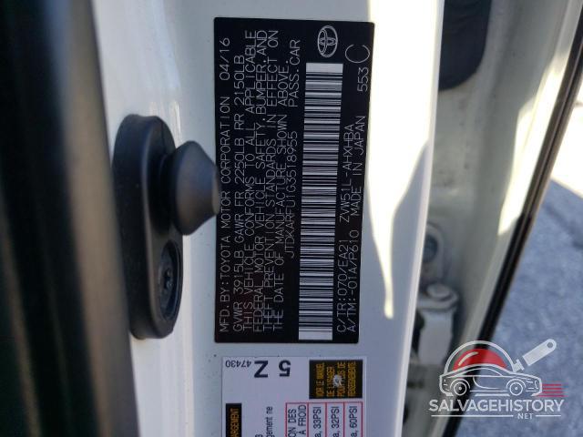 JTDKARFU1G3518955 2016 TOYOTA PRIUS photo no. 12