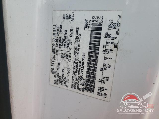 1FTRF17212NB77438 2002 FORD All Models photo no. 12