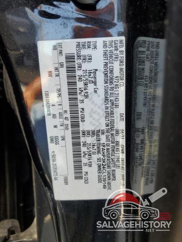 1FAHP3K24CL139149 2012 FORD FOCUS photo no. 12