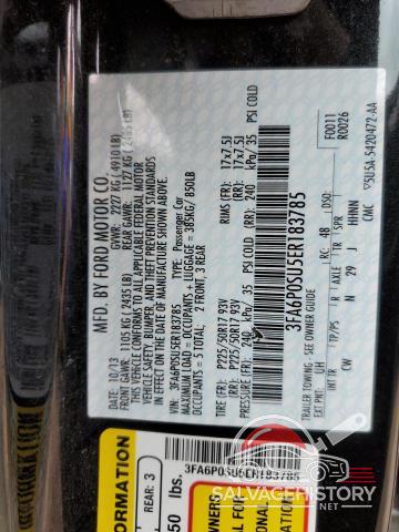 3FA6P0SU5ER183785 2014 FORD FUSION photo no. 12