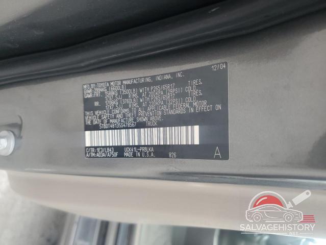 5TBDT48135S478567 2005 TOYOTA TUNDRA photo no. 12