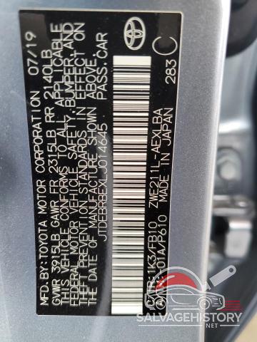 JTDEBRBEXLJ014645 2020 TOYOTA COROLLA photo no. 13