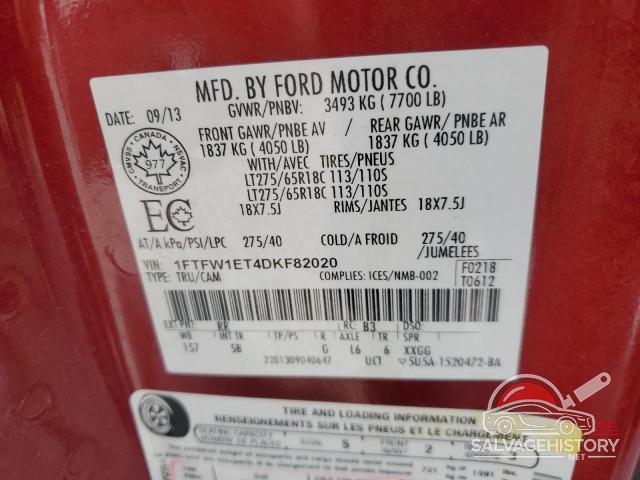 1FTFW1ET4DKF82020 2013 FORD F-150 photo no. 13