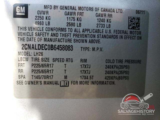 2CNALDEC0B6458083 2011 CHEVROLET EQUINOX photo no. 13