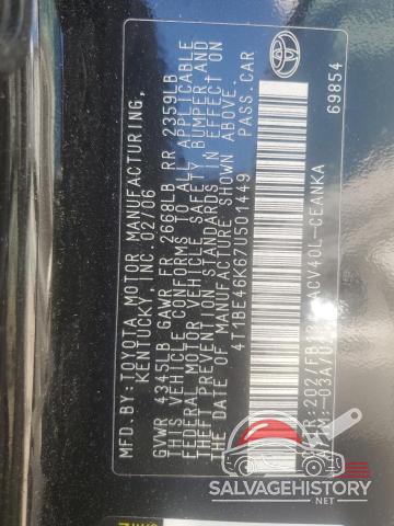 4T1BE46K67U501449 2007 TOYOTA CAMRY photo no. 12