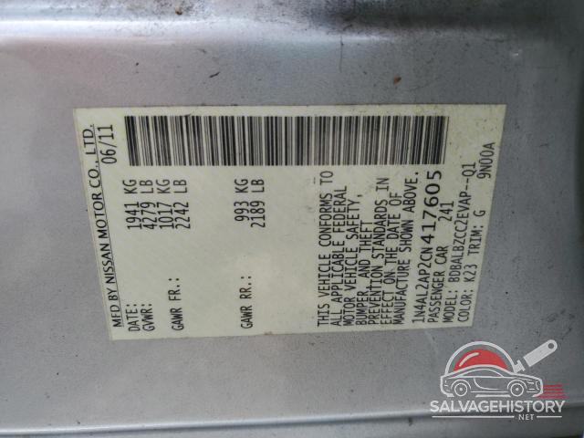 1N4AL2AP2CN417605 2012 NISSAN ALTIMA photo no. 13