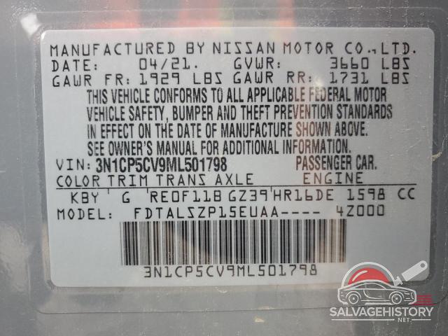 3N1CP5CV9ML501798 2021 NISSAN KICKS photo no. 14