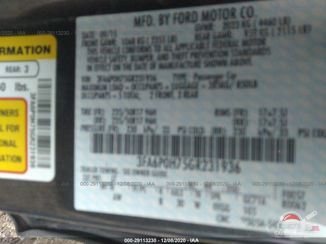 3FA6P0H75GR231936 2016 FORD FUSION photo no. 9