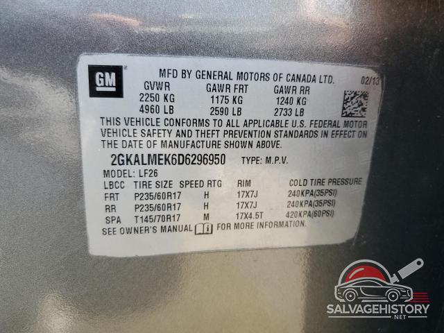 2GKALMEK6D6296950 2013 GMC TERRAIN photo no. 13