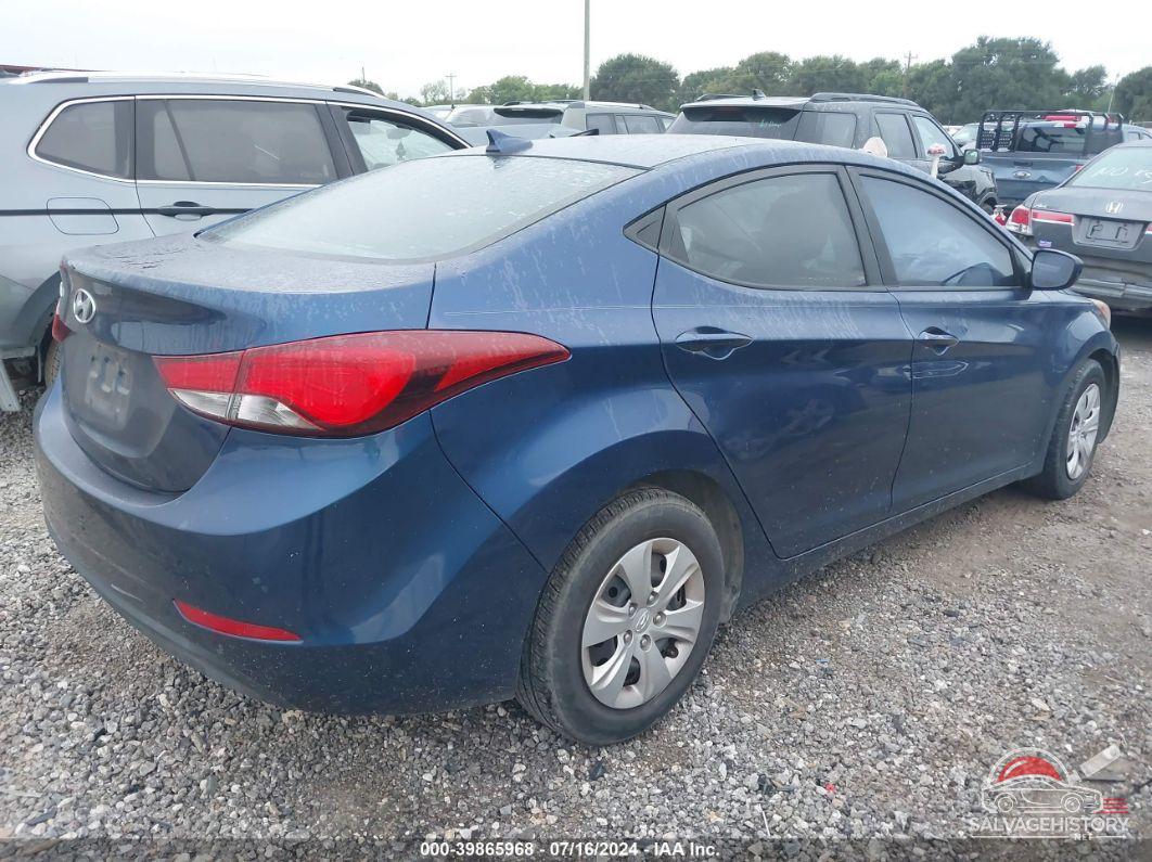 5NPDH4AE5GH748235 2016 HYUNDAI ELANTRA photo no. 4