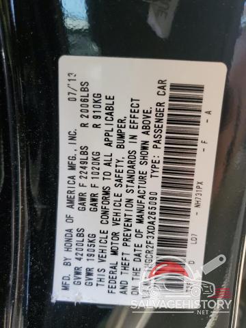 1HGCR2F3XDA265090 2013 HONDA ACCORD photo no. 12