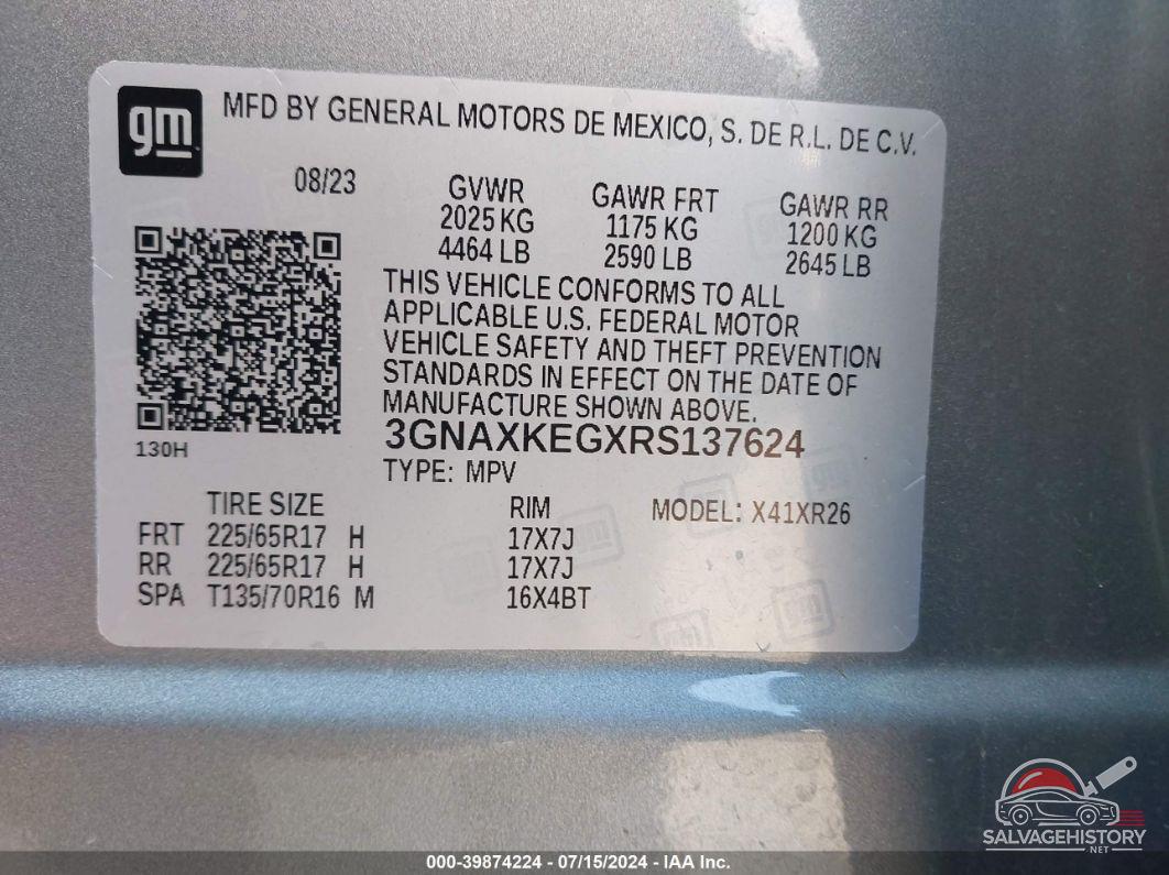 3GNAXKEGXRS137624 2024 CHEVROLET EQUINOX photo no. 9
