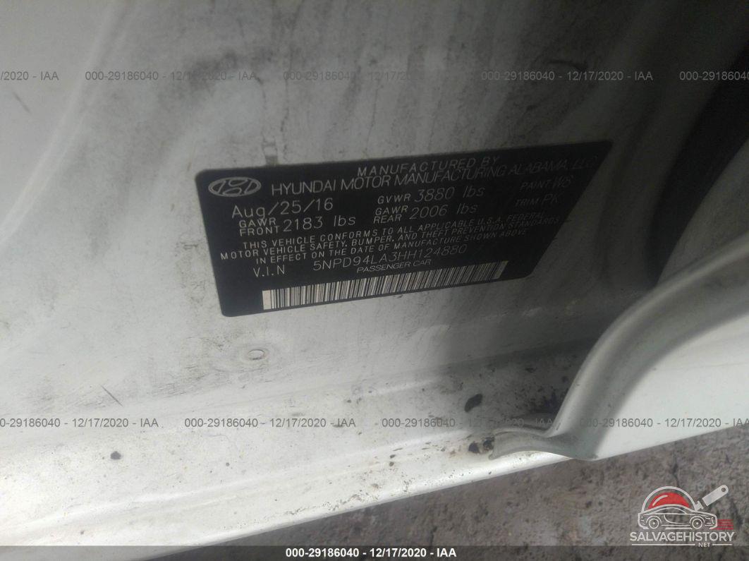 5NPD94LA3HH124880 2017 HYUNDAI ELANTRA photo no. 9