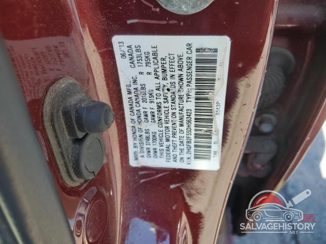 2HGFB2F55DH563423 2013 HONDA CIVIC photo no. 12