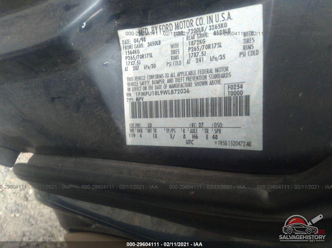 1FMPU18L9WLB72036 1998 FORD EXPEDITION photo no. 9