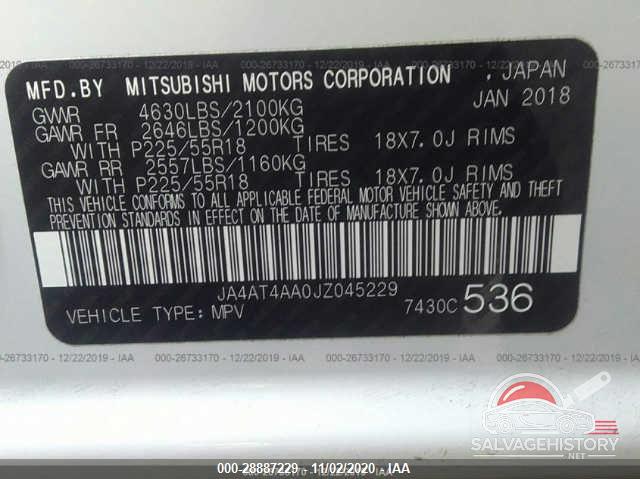 JA4AT4AA0JZ045229 2018 MITSUBISHI ECLIPSE CROSS photo no. 9