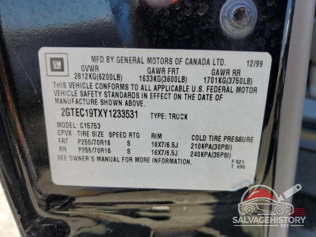2GTEC19TXY1233531 2000 GMC SIERRA photo no. 12
