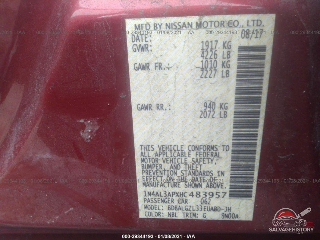 1N4AL3APXHC483957 2017 NISSAN ALTIMA photo no. 9