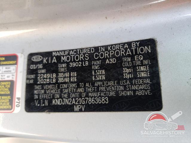 KNDJN2A21G7863683 2016 KIA SOUL photo no. 13