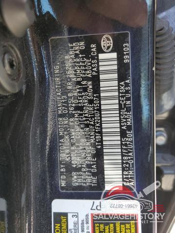 4T1BF1FK2DU715071 2013 TOYOTA CAMRY photo no. 12