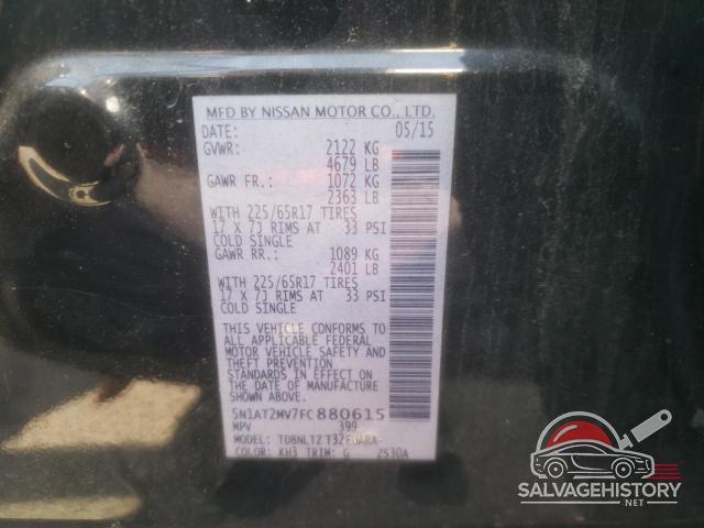 5N1AT2MV7FC880615 2015 NISSAN ROGUE photo no. 12