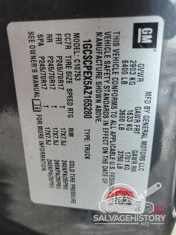 1GCSCPEX5AZ165280 2010 CHEVROLET ALL Models photo no. 12