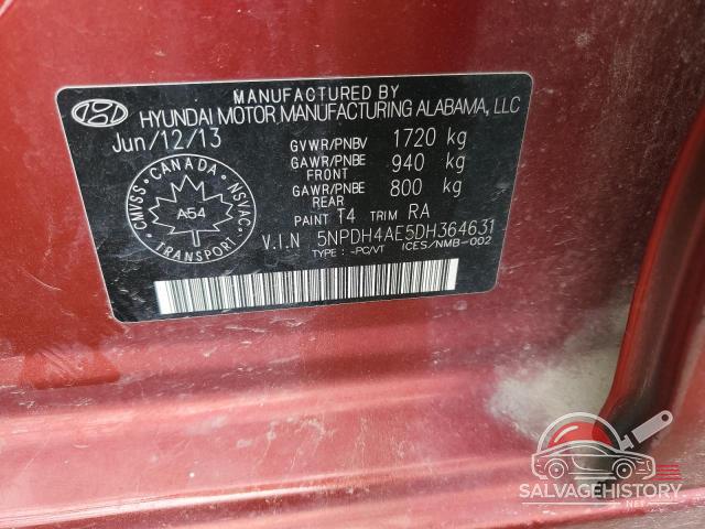 5NPDH4AE5DH364631 2013 HYUNDAI ELANTRA photo no. 13