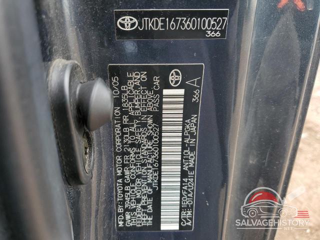 JTKDE167360100527 2006 TOYOTA SCION photo no. 12