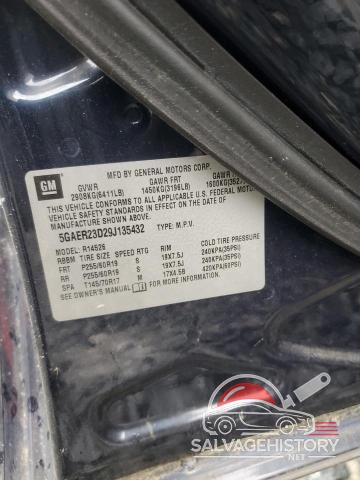 5GAER23D29J135432 2009 BUICK ENCLAVE photo no. 13