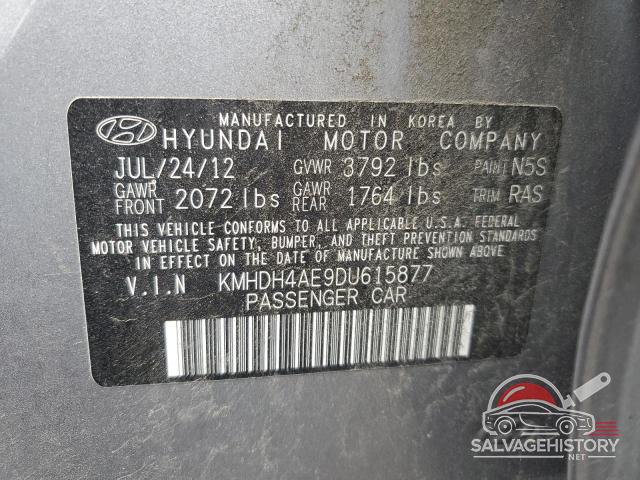 KMHDH4AE9DU615877 2013 HYUNDAI ELANTRA photo no. 12
