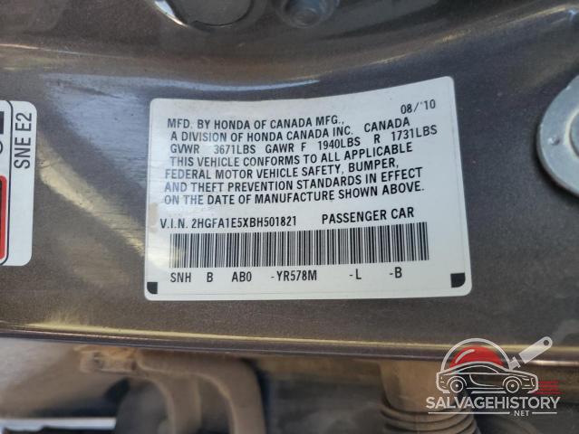 2HGFA1E5XBH501821 2011 HONDA CIVIC photo no. 13
