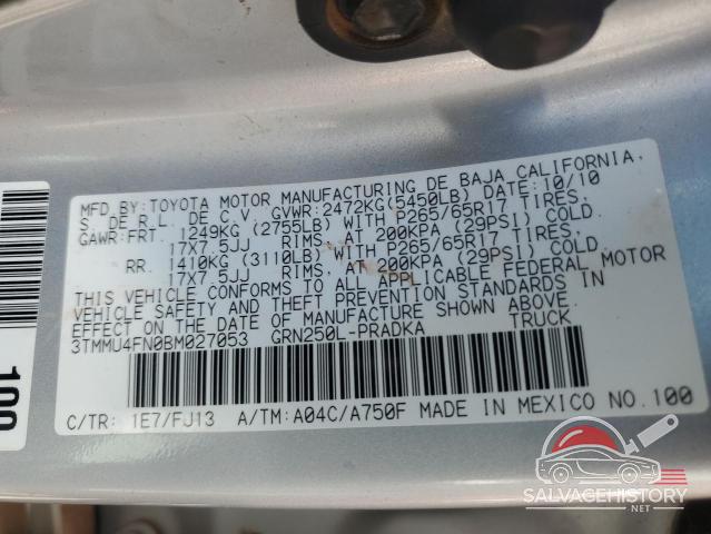 3TMMU4FN0BM027053 2011 TOYOTA TACOMA photo no. 12