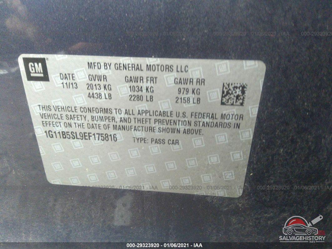 1G11B5SL9EF175816 2014 CHEVROLET MALIBU photo no. 9