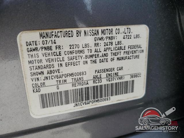 JN1CV6AP0FM500693 2015 INFINITI Q40 photo no. 12