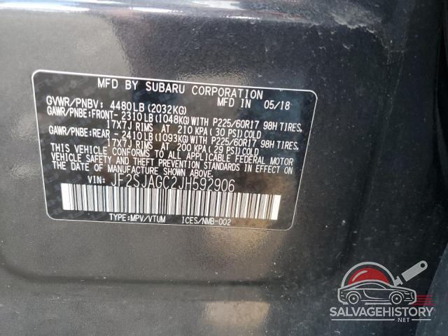 JF2SJAGC2JH592906 2018 SUBARU FORESTER photo no. 12