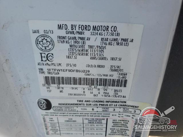1FTFW1EF9DFB93229 2013 FORD F-150 photo no. 12