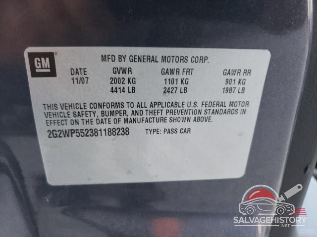 2G2WP552381188238 2008 PONTIAC GRANDPRIX photo no. 12