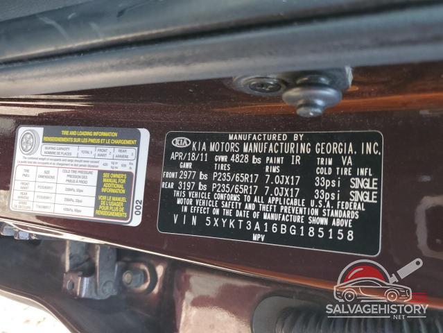5XYKT3A16BG185158 2011 KIA SORENTO photo no. 12