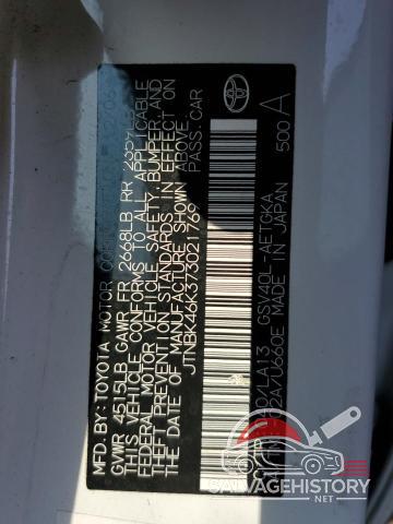JTNBK46K373021769 2007 TOYOTA CAMRY photo no. 12