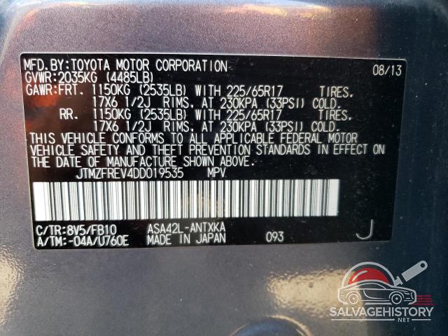 JTMZFREV4DD019535 2013 TOYOTA RAV4 photo no. 13