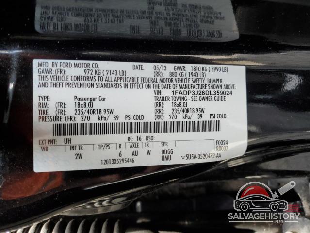 1FADP3J28DL359024 2013 FORD FOCUS photo no. 12