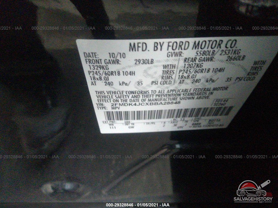2FMDK4JCXBBA28848 2011 FORD EDGE photo no. 9