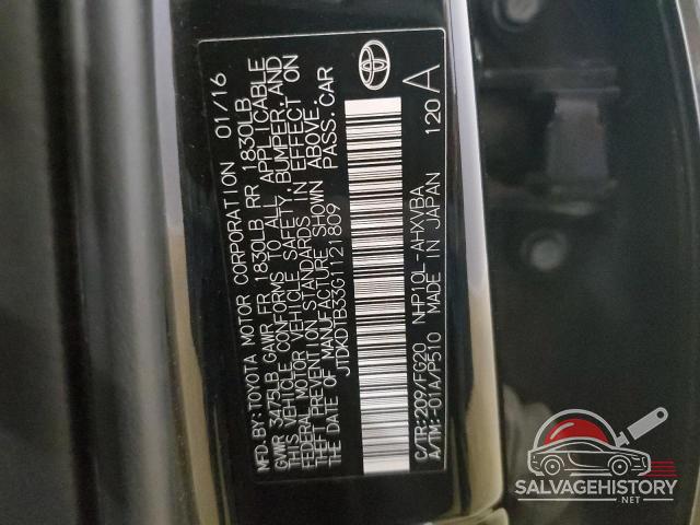 JTDKDTB33G1121809 2016 TOYOTA PRIUS photo no. 13