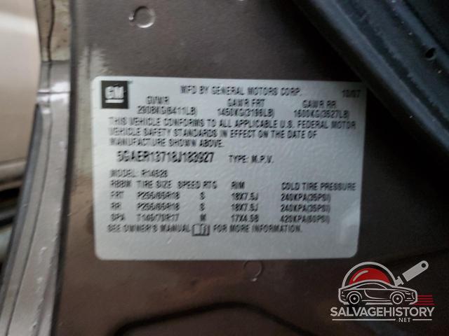 5GAER13718J183927 2008 BUICK ENCLAVE photo no. 13
