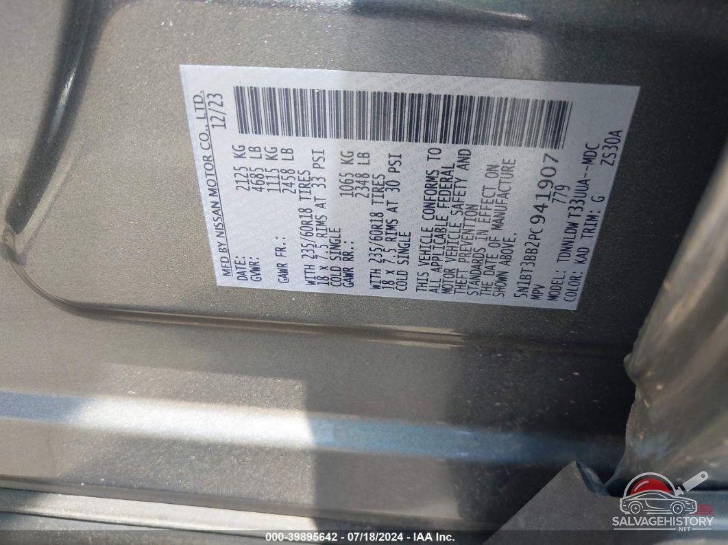 5N1BT3BB2PC941907 2023 NISSAN ROGUE photo no. 9