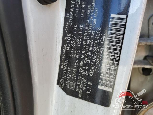 KMHCT4AE2GU094063 2016 HYUNDAI ACCENT photo no. 12